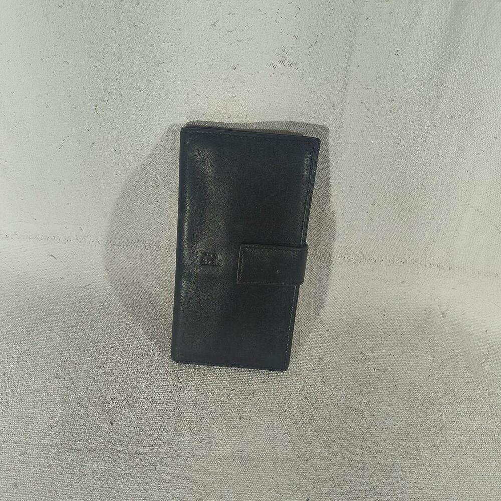 Leather Black Quad Fold Wallet by The Sak